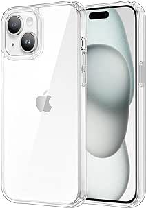 iCatchy for iPhone 15 Plus Case 6.7-Inch, Shockproof Bumper Phone Cover, Anti-Yellowing Clear Back Compatible with iPhone 15 Plus (Clear)