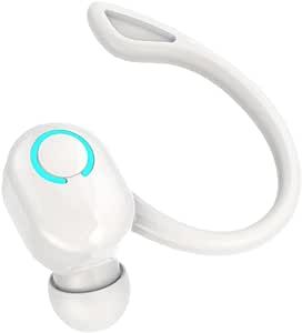 EERSTA Wireless Earbuds with Ear Hook, Mic for Sports/Running White