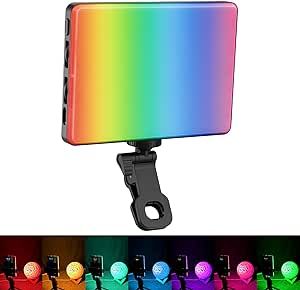 Youlisn RGB Selfie Light for Phone, 90 LED Phone Light with 360° Full Color CRI 95+ Dimmable 2500K-8500K, 3000mAh Video Light for Phone iPad, Laptop, Makeup, TikTok, Selfie, Vlog, Video Conference