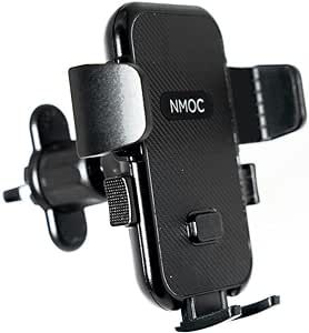 NMOC [Upgraded] Polycarbonate Air Vent Cell Phone Holder for Car, Hands Free Mount With Adjustable Steel Hook, Compatible With Most Smart Phones Including iPhone 14 13 Galaxy S22 S21 S20 And More